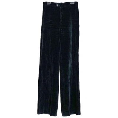 Pre-owned Bogner Velvet Large Trousers In Black
