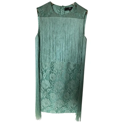 Pre-owned Elisabetta Franchi Mini Dress In Green