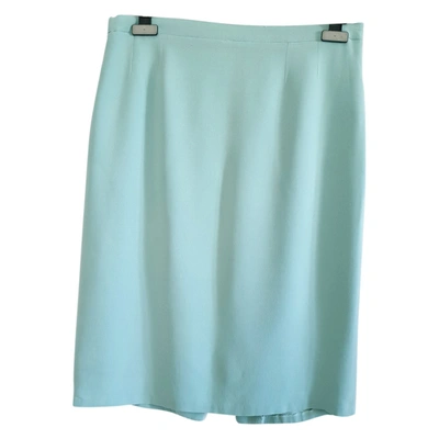 Pre-owned Balmain Mid-length Skirt In Green