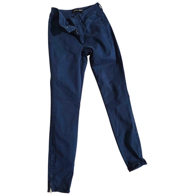 Pre-owned J Brand Slim Jeans In Navy