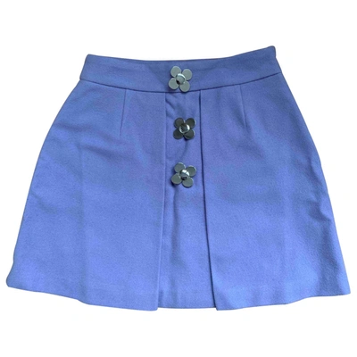 Pre-owned Tara Jarmon Wool Mini Skirt In Other