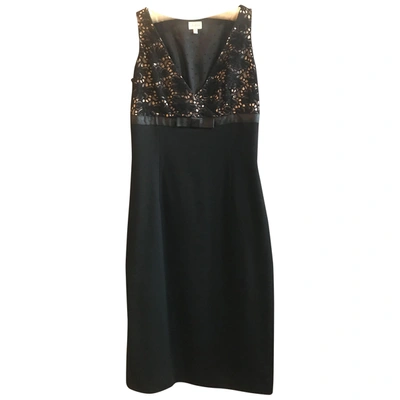 Pre-owned Whistles Wool Mid-length Dress In Black