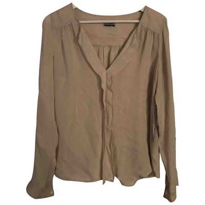 Pre-owned Closed Silk Blouse In Beige