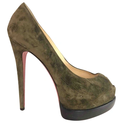 Pre-owned Christian Louboutin Heels In Green