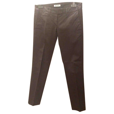 Pre-owned Dondup Straight Trousers In Grey