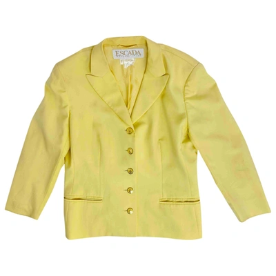 Pre-owned Escada Wool Blazer In Yellow