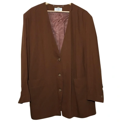 Pre-owned Givenchy Wool Jacket In Brown