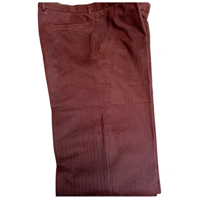 Pre-owned Fay Trousers In Brown