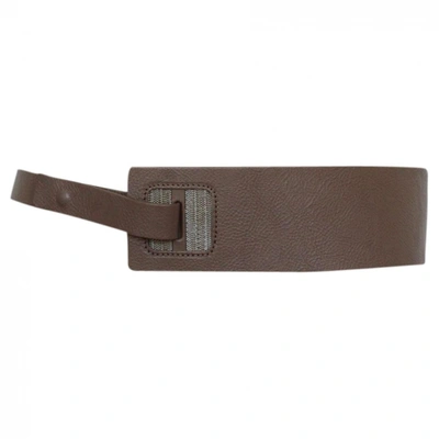 Pre-owned Fabiana Filippi Leather Belt In Brown