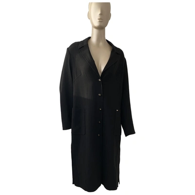 Pre-owned Escada Wool Mid-length Dress In Black