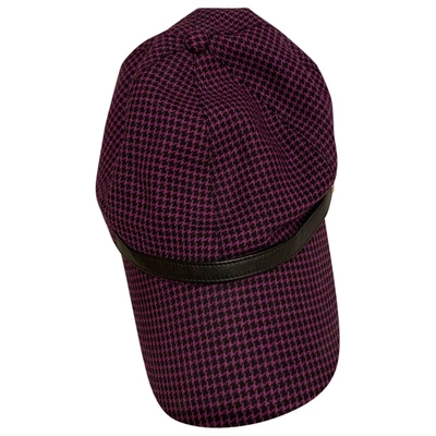 Pre-owned Escada Cap In Burgundy