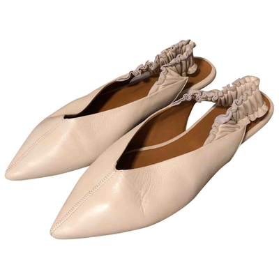 Pre-owned Isabel Marant White Leather Ballet Flats