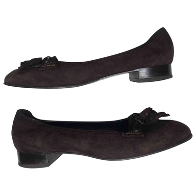 Pre-owned Fratelli Rossetti Ballet Flats In Brown