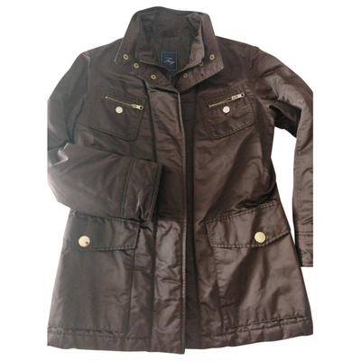 Pre-owned Fay Brown Synthetic Jacket