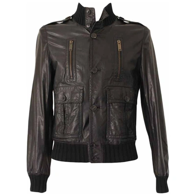 Pre-owned Gucci Leather Jacket In Black