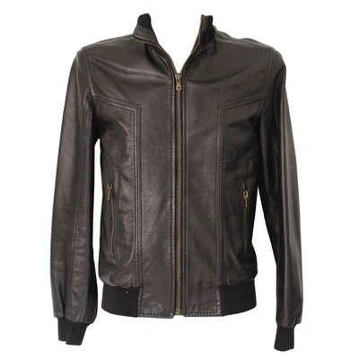 Pre-owned Dolce & Gabbana Leather Jacket In Black