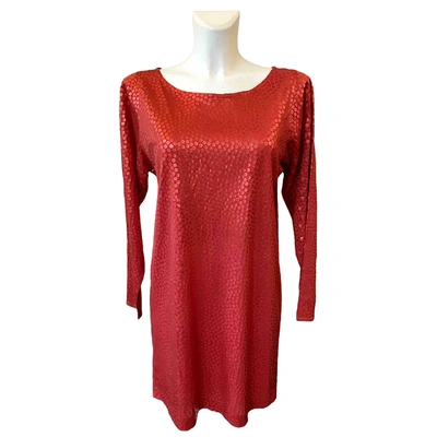 Pre-owned Missoni Silk Mini Dress In Red