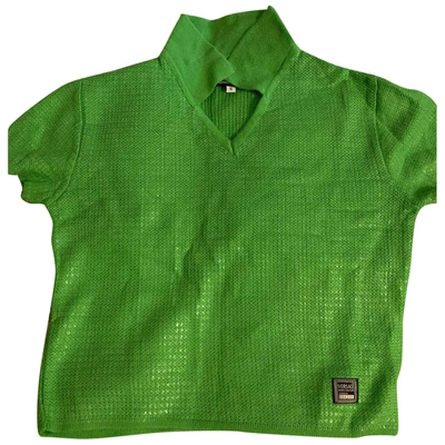 Pre-owned Versus Green Cotton Top