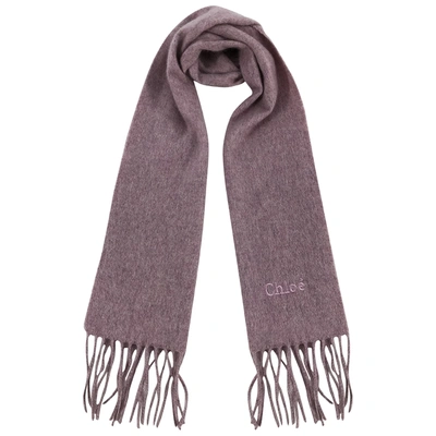 Pre-owned Chloé Cashmere Scarf In Purple