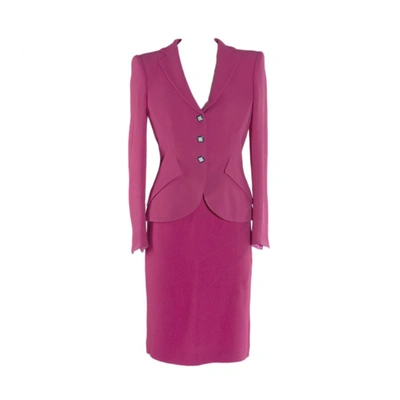 Pre-owned Giorgio Armani Skirt Suit In Pink