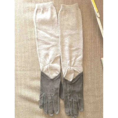 Pre-owned Malo Cashmere Long Gloves In Brown