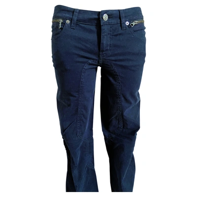 Pre-owned Mcq By Alexander Mcqueen Straight Pants In Blue