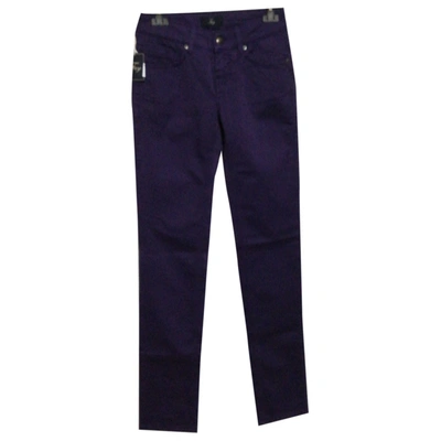 Pre-owned Fay Chino Trousers In Purple