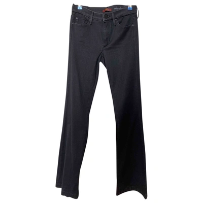 Pre-owned 7 For All Mankind Black Cotton Jeans