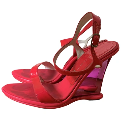 Pre-owned Casadei Leather Sandals In Pink