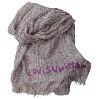 Pre-owned Louis Vuitton Cashmere Stole In Beige