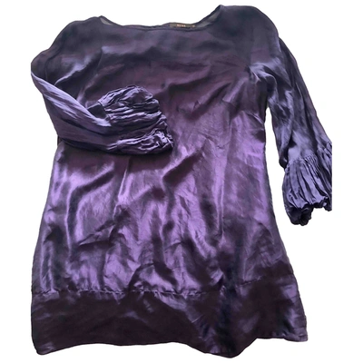 Pre-owned Reiss Silk Tunic In Purple