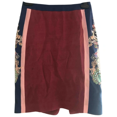 Pre-owned Mary Katrantzou Mid-length Skirt In Burgundy