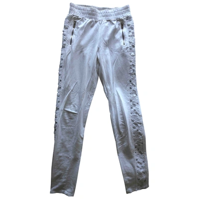 Pre-owned Guess Trousers In White