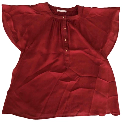 Pre-owned Sessun Red Viscose Top