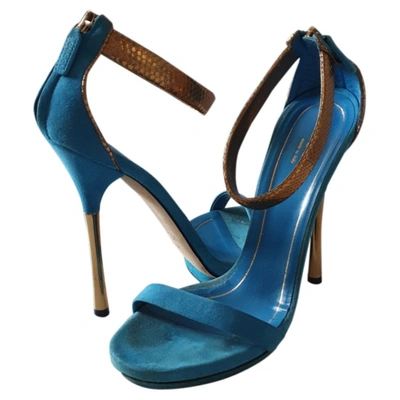 Pre-owned Gucci Sandals In Blue