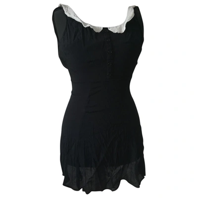 Pre-owned Reformation Mini Dress In Black