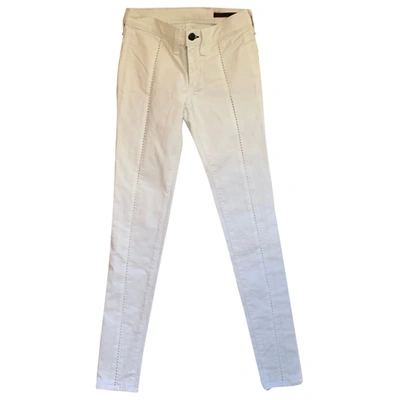 Pre-owned Rag & Bone Slim Jeans In White