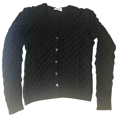 Pre-owned Moschino Wool Cardigan In Black