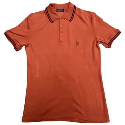 Pre-owned Versace Polo Shirt In Orange