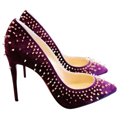 Pre-owned Christian Louboutin Heels In Purple