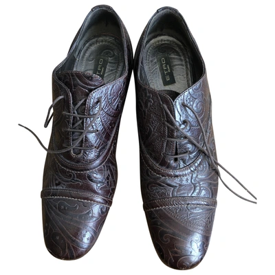 Pre-owned Etro Leather Lace Ups In Brown