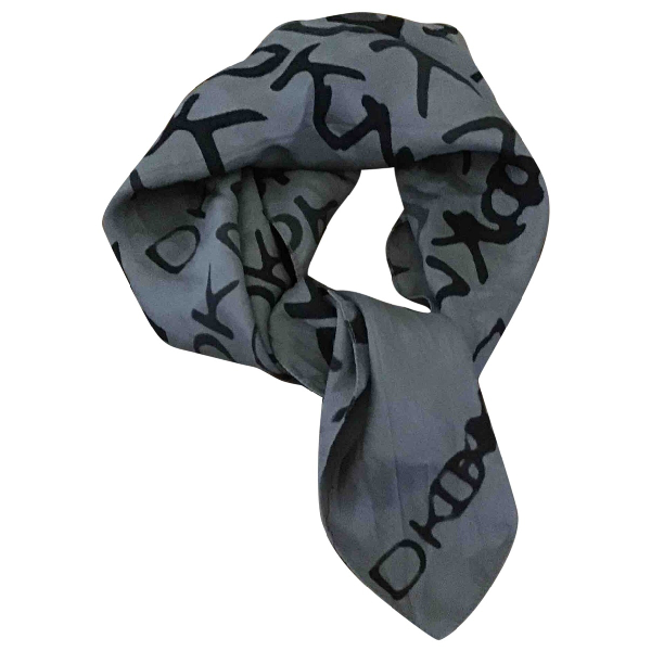 PreOwned Dkny Grey Silk Scarf ModeSens