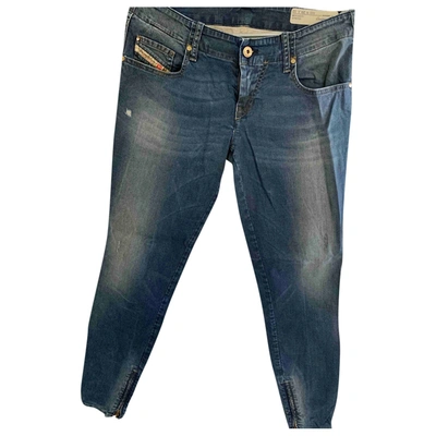 Pre-owned Diesel Blue Cotton - Elasthane Jeans