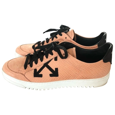 Pre-owned Off-white Low 2.0 Leather Trainers In Pink