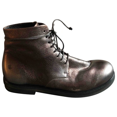 Pre-owned Marsèll Metallic Leather Ankle Boots