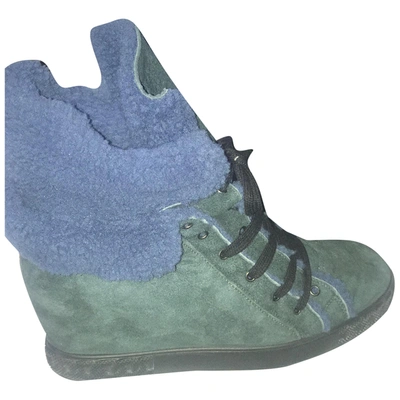 Pre-owned Casadei Trainers In Green