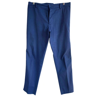 Pre-owned Valentino Trousers In Navy