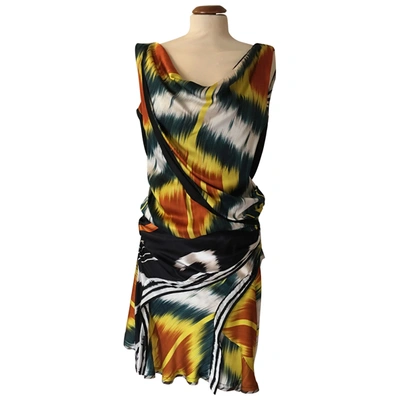 Pre-owned Balenciaga Silk Mid-length Dress In Multicolour