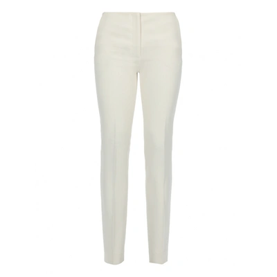 Pre-owned Miu Miu Slim Trousers In White