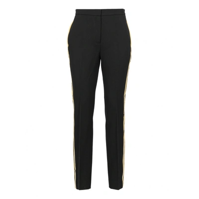 Pre-owned Lanvin Wool Trousers In Black